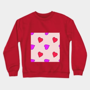 Background illustration hearts, love, pink, decorative design pattern Crewneck Sweatshirt